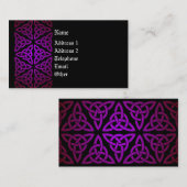 ケルト族のプロフィールカード-紫色および黒 名刺 (正面/裏面)