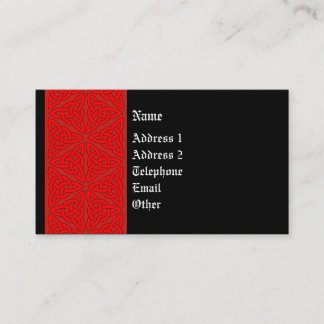 ケルト族のプロフィールカード-赤 名刺