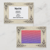 ケルト族のレースのぽっちゃりした名刺 名刺 (正面/裏面)