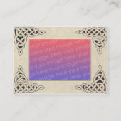 ケルト族のレースのぽっちゃりした名刺 名刺 (裏面)