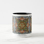 ケルト族のワシはマグを平方します ツートーンマグカップ (中央)