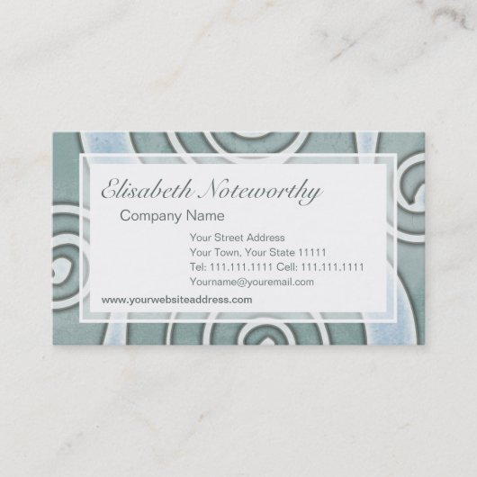 ケルト族のヴィンテージの水のグランジな効果の古くイタリアンな壁 名刺 (正面)