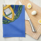 ケルト族の三位一体の結び目 キッチンタオル (四つ折り)