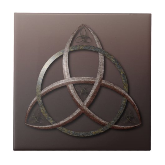 ケルト族の三位一体の結び目 タイル (正面)