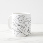ケルト族の三重のハートのマグ コーヒーマグカップ (正面左)