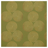 ケルト族の三重のSpirale 1ライン金ゴールド ファブリック (見本)