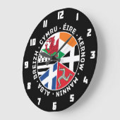ケルト族の国家の旗 ラージ壁時計 (傾斜)