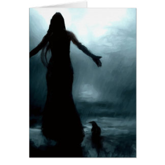 ケルト族の女神のmorriganカラスのワタリガラスの雨水