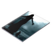 ケルト族の女神のmorriganカラスのワタリガラスの雨水 ノートブック (左側)