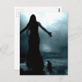ケルト族の女神のmorriganカラスのワタリガラスの雨水 ポストカード (正面/裏面)