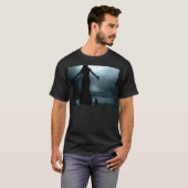 ケルト族の女神のmorriganカラスのワタリガラスの雨水 tシャツ (正面フル)