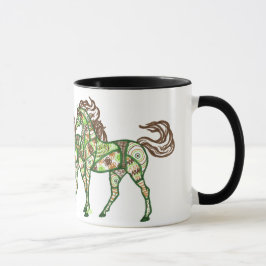 ケルト族の意気揚々と歩く馬のコーヒー・マグ マグカップ