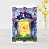 ケルト族の戸口 カード (黄色い花)