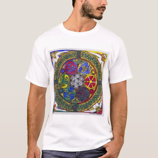 ケルト族の曼荼羅1 -復活(ワイシャツ) Tシャツ (正面)