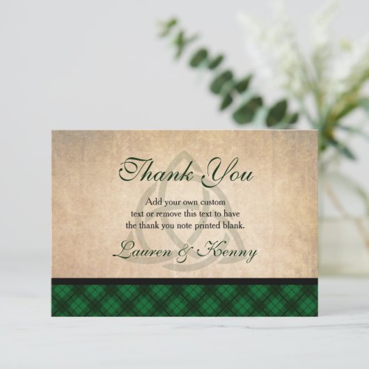 ケルト族の格子縞のサンキューカード サンキューカード (スタンド正面)