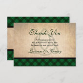 ケルト族の格子縞のサンキューカード サンキューカード (正面/裏面)