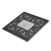 "ケルト族の灰色の石造りの"写真フレームのセラミックタイル タイル (側面)