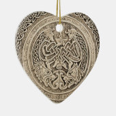 ケルト族の炎-ヴィンテージのケルト族のデザイン セラミックオーナメント (右)