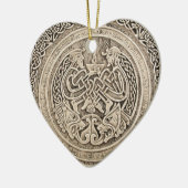 ケルト族の炎-ヴィンテージのケルト族のデザイン セラミックオーナメント (左)