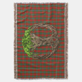 ケルト族の生命の樹およびDuartの一族MacLean スローブランケット (正面縦)