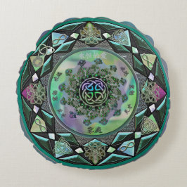 ケルト族の神秘的な曼荼羅の円形の装飾用クッション ラウンドクッション