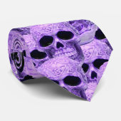 ケルト族の紫色のスカルのコラージュ ネクタイ (ロール)