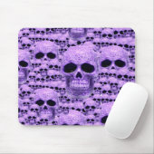 ケルト族の紫色のスカルのコラージュ マウスパッド (マウス)