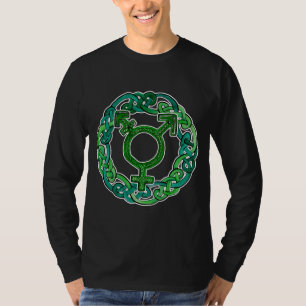 ケルト族の結び糸細工のトランス・ジェンダーの記号 Tシャツ