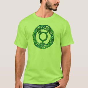 ケルト族の結び糸細工のトランス・ジェンダーの記号 Tシャツ