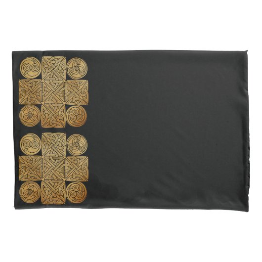 ケルト族の結び糸細工の十字 枕カバー (正面)