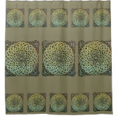 ケルト族の結び糸細工の曼荼羅 シャワーカーテン (正面)