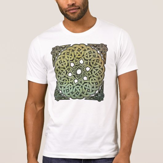 ケルト族の結び糸細工の曼荼羅 Tシャツ (正面)