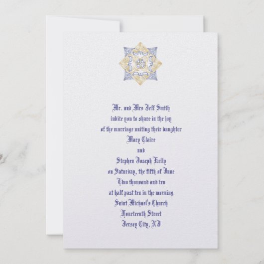 ケルト族の結婚の結び目の招待状 招待状 (裏面)