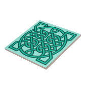 ケルト族の船員の結び目、ターコイズ、水およびティール(緑がかった色) タイル (側面)