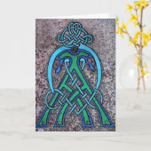 ケルト族の芸術の挨拶状 カード (黄色い花)