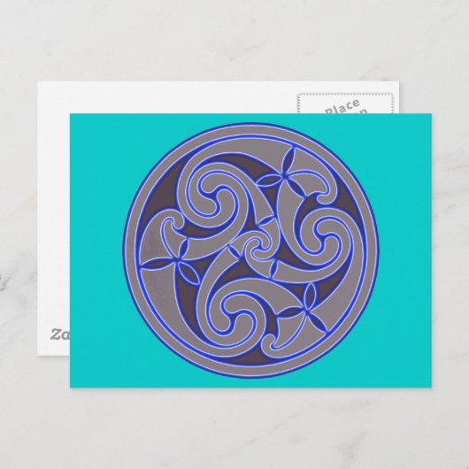 ケルト族の芸術の螺線形のデザイン ポストカード (正面/裏面)