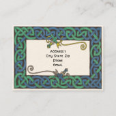 ケルト族の蛇のぽっちゃりした名刺 名刺 (裏面)