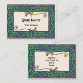 ケルト族の蛇のぽっちゃりした名刺 名刺 (正面/裏面)