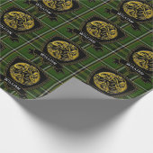 ケルト族の記号のアイルランド人のタータンチェック ラッピングペーパー (角)