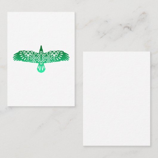 ケルト族の記号のワタリガラスのギフトのアイディア 名刺 (正面/裏面)