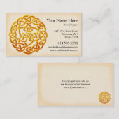 ケルト族の金デザイン1のアイルランドの名刺 名刺 (正面/裏面)