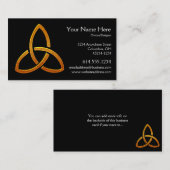 ケルト族の金三位一体の記号の名刺 名刺 (正面/裏面)