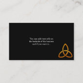 ケルト族の金三位一体の記号の名刺 名刺 (裏面)