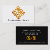 ケルト族の金記号2のエレガントな名刺 名刺 (正面/裏面)