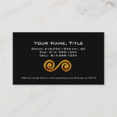 ケルト族の金記号2のエレガントな名刺 名刺 (裏面)