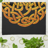 ケルト族の金D1アイルランドのケルト族のデザイン キッチンタオル (折り畳み)