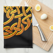 ケルト族の金D1アイルランドのケルト族のデザイン キッチンタオル (四つ折り)