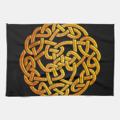 ケルト族の金D1アイルランドのケルト族のデザイン キッチンタオル (横)