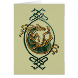 ケルト族の馬の結び糸細工-石