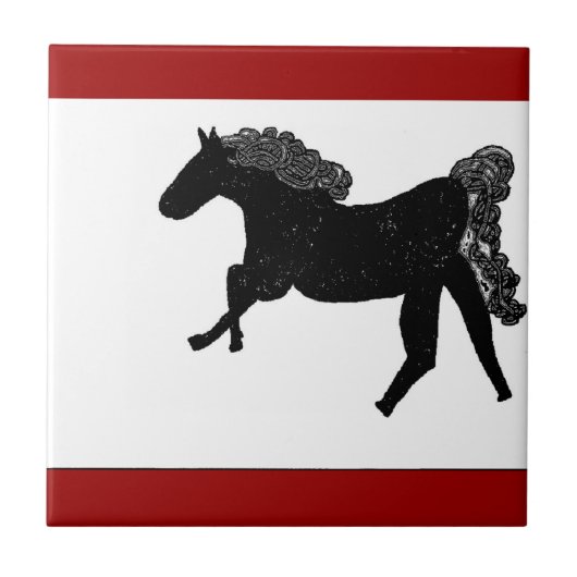 ケルト族の馬2 タイル (正面)